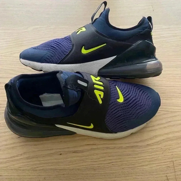 Nike Air Max 270 Extreme Navy/Black/Green Youths Size 7Y - Picture 2 of 6